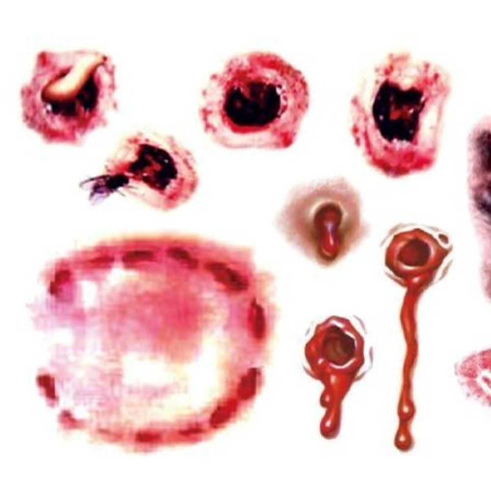 Halloween Bleeding Wound Tattoo Sticker